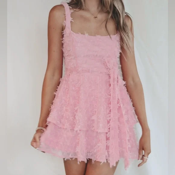 SHOW ME YOUR MUMU Meg Pink Mini Party Dress - Picture 3 of 4